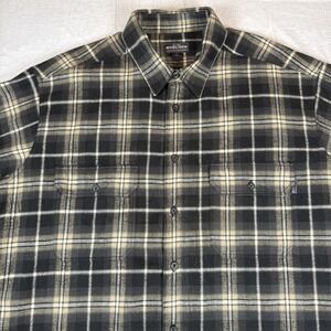 Woolrich Men's 2XL Brown & Black Plaid Button Up Long Sleeve Shirt